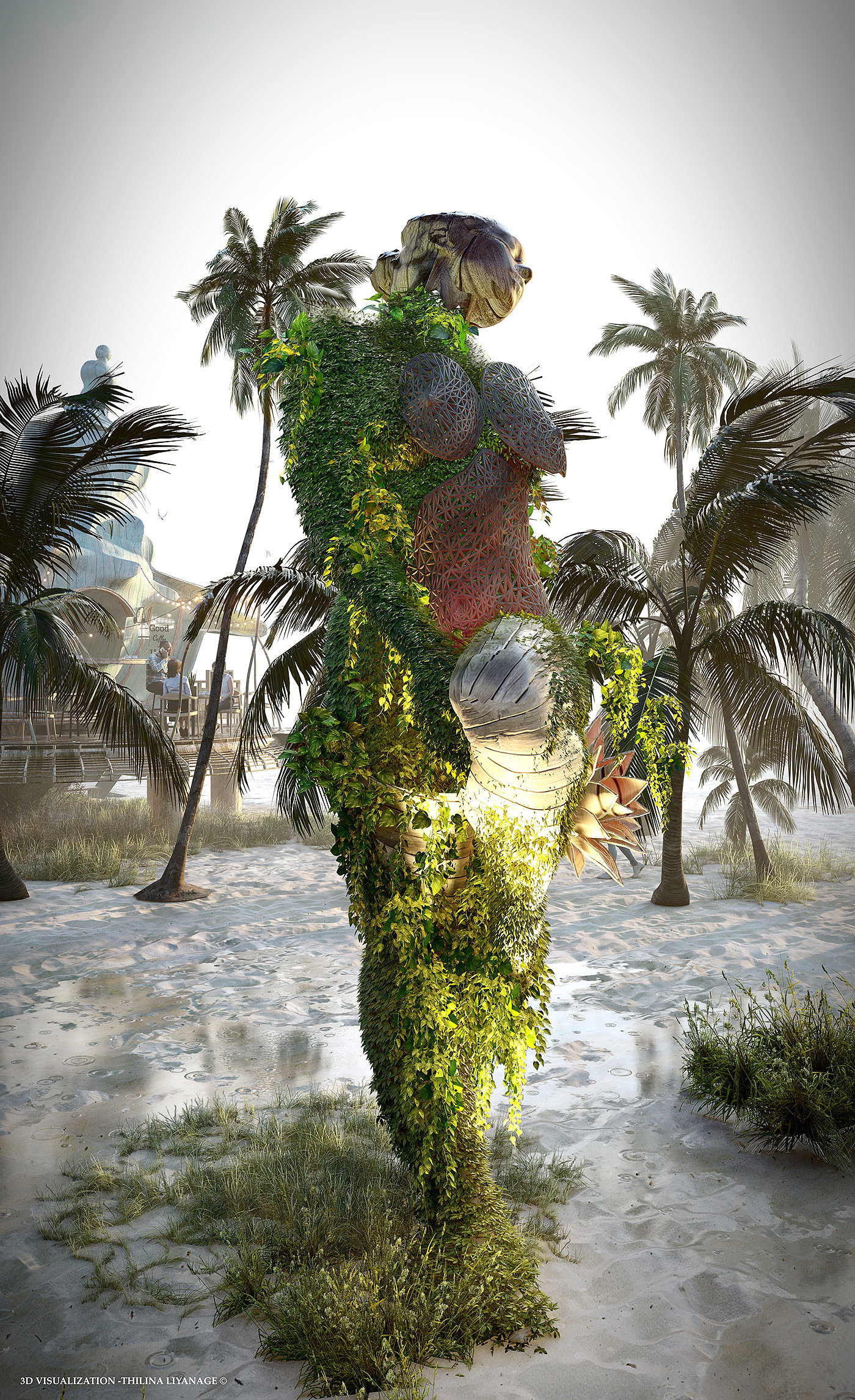 Beach sculpture，