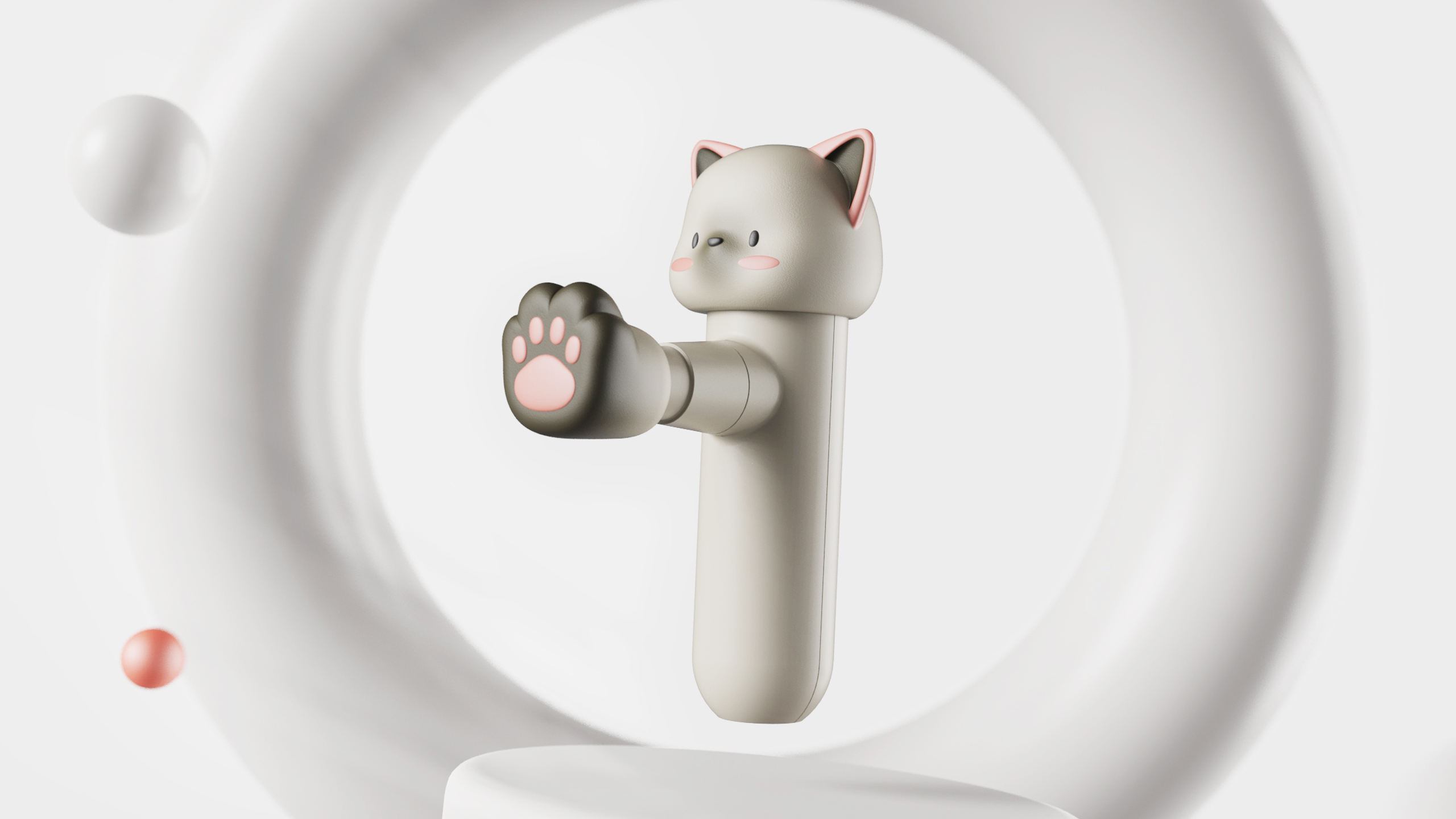 Fascia gun，Sticker Cat，Mini Fascia Gun，Siamese Cat，massage，Muscle relaxation，Bodybuilding，medical apparatus and instruments，