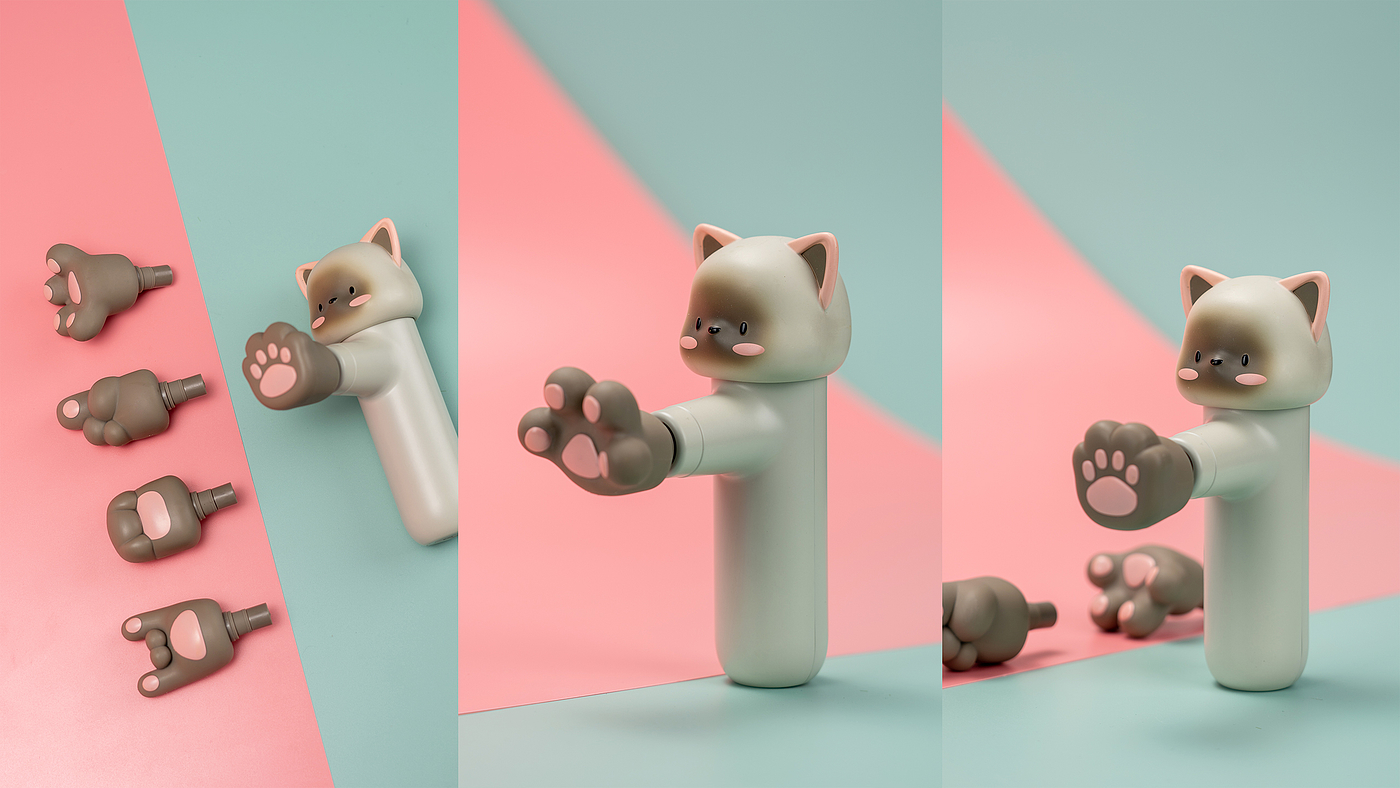 Fascia gun，Sticker Cat，Mini Fascia Gun，Siamese Cat，massage，Muscle relaxation，Bodybuilding，medical apparatus and instruments，