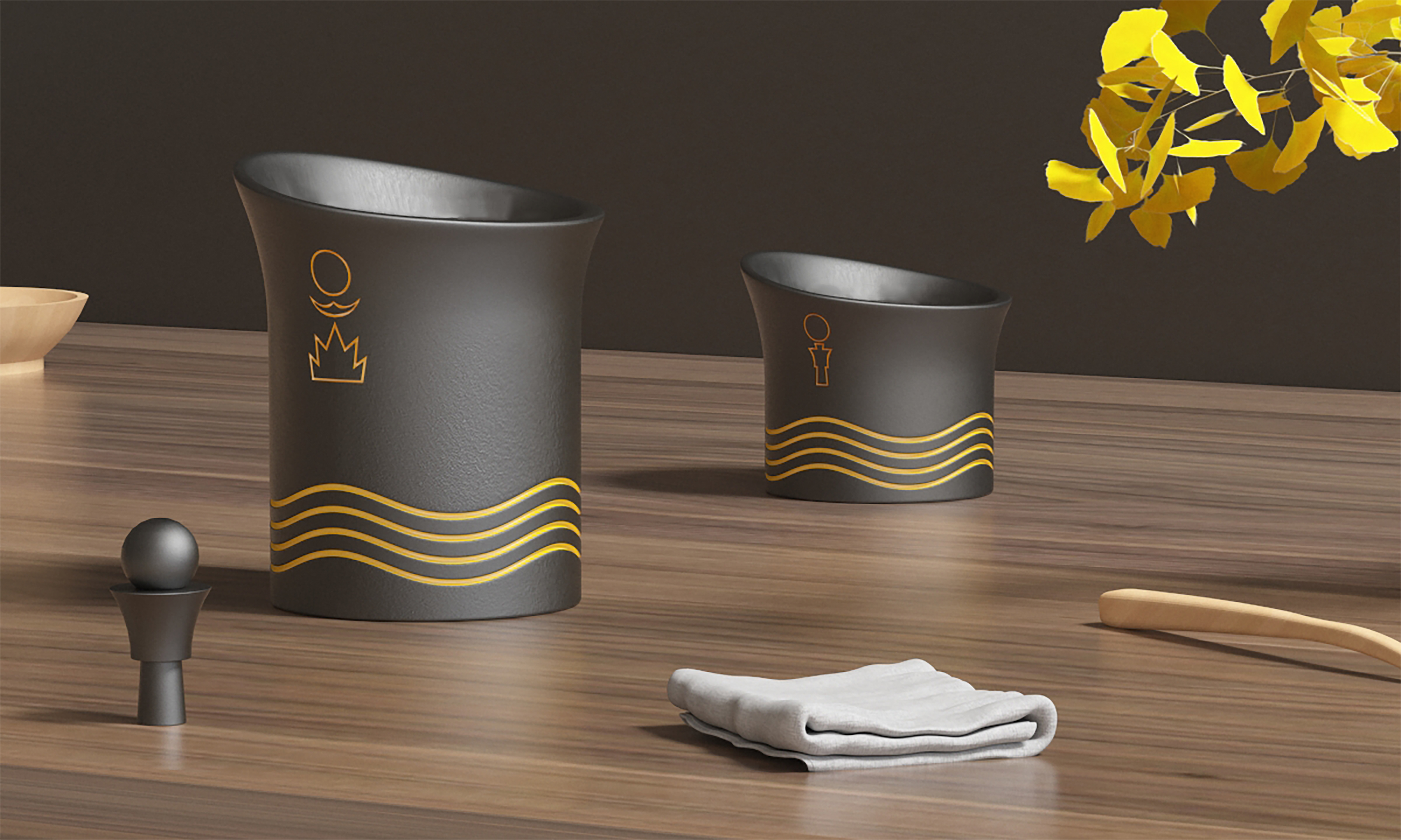 Graduation project，product design，Cultural and creative products，Tea set design，Rizhao Culture，articles for daily use，Product rendering，Brand planning，