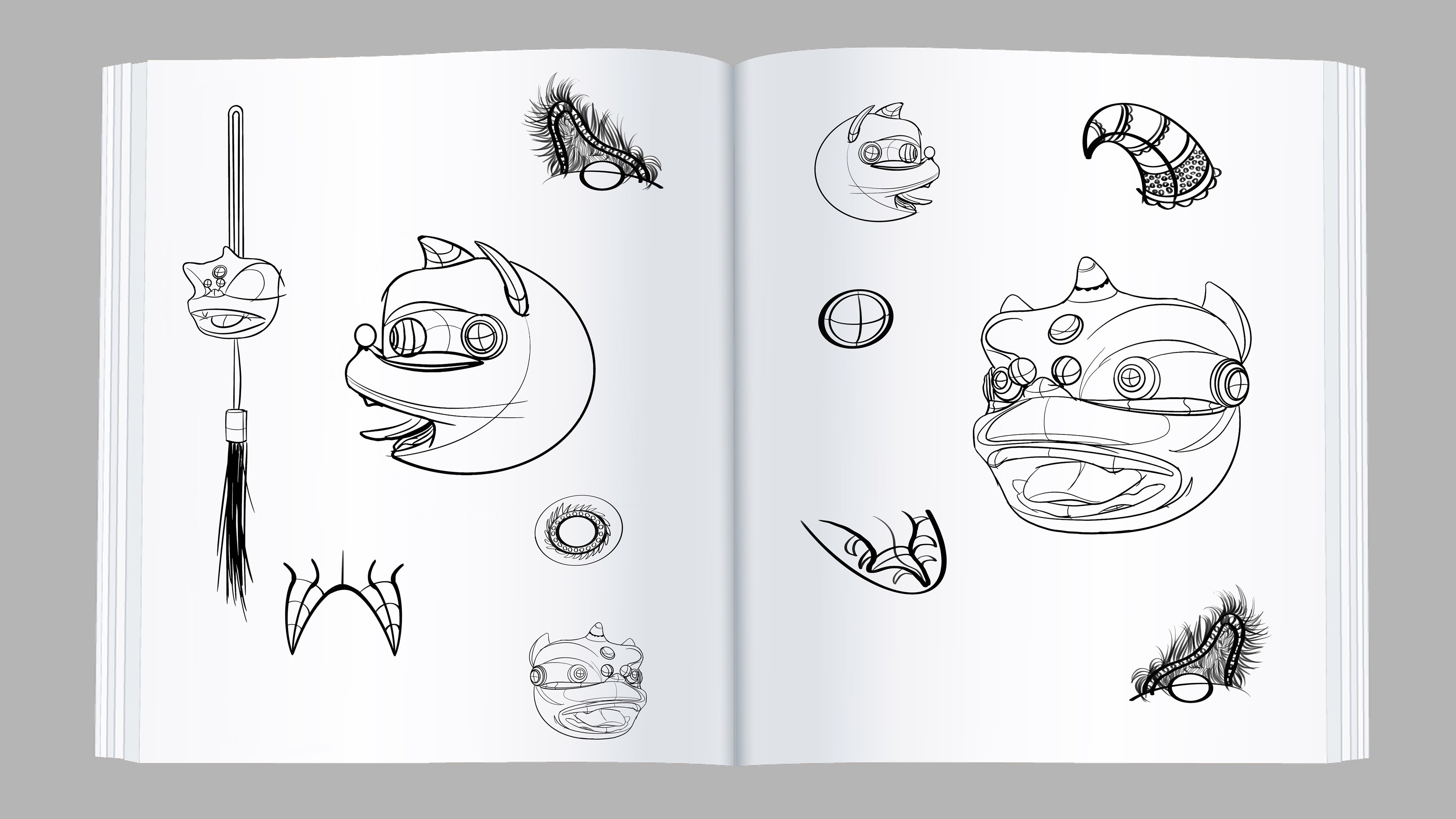 Wen Chuang, Lion Dance, Pendant，