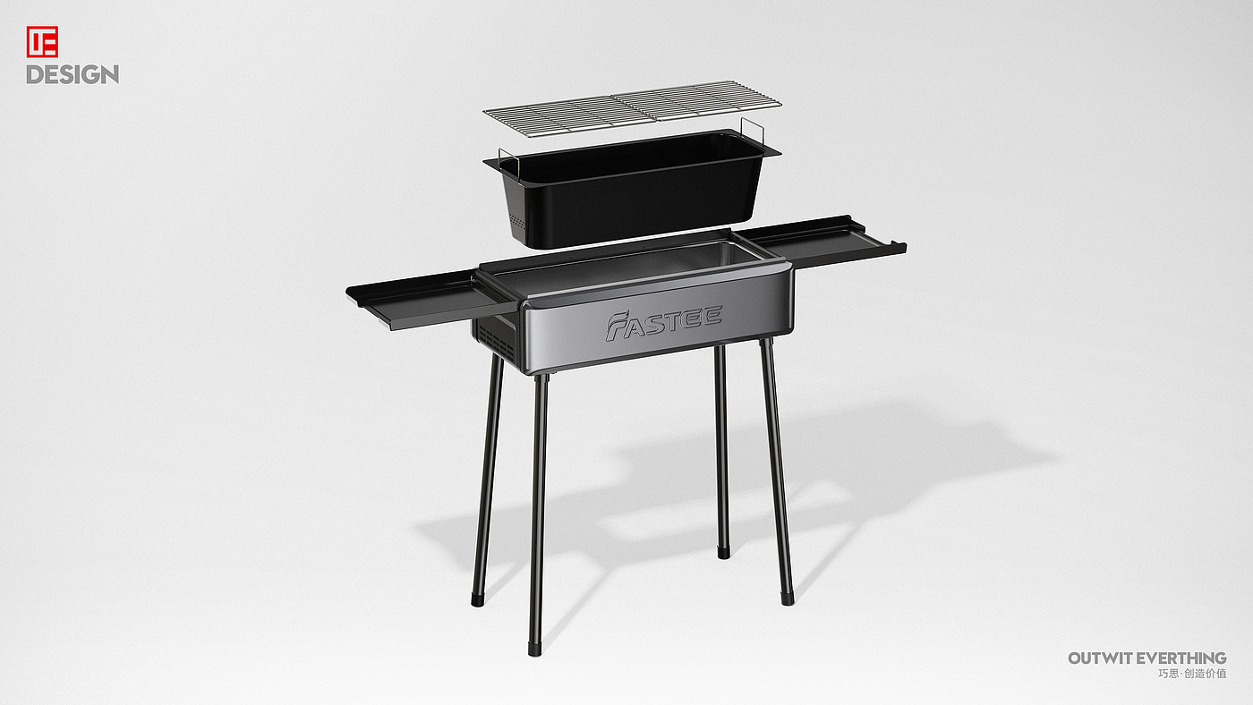 Outdoor Grill，Fasti，Macro wing design，Barbecue rack，outdoors，Product rendering，