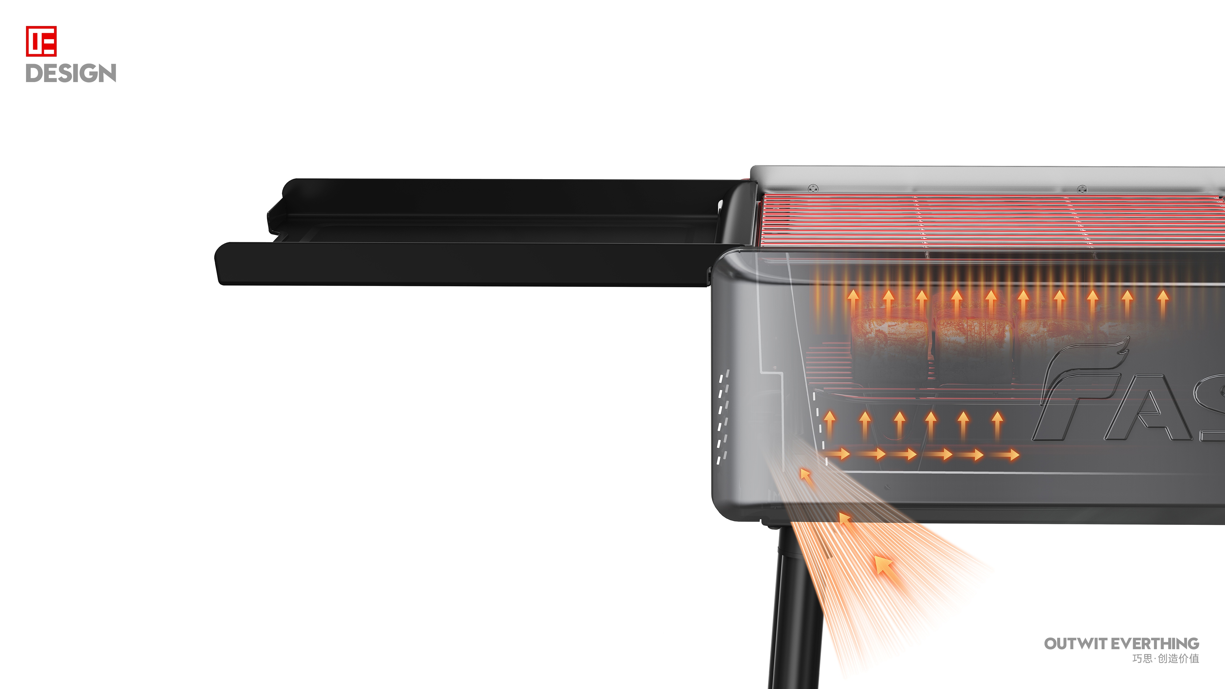 Outdoor Grill，Fasti，Macro wing design，Barbecue rack，outdoors，Product rendering，