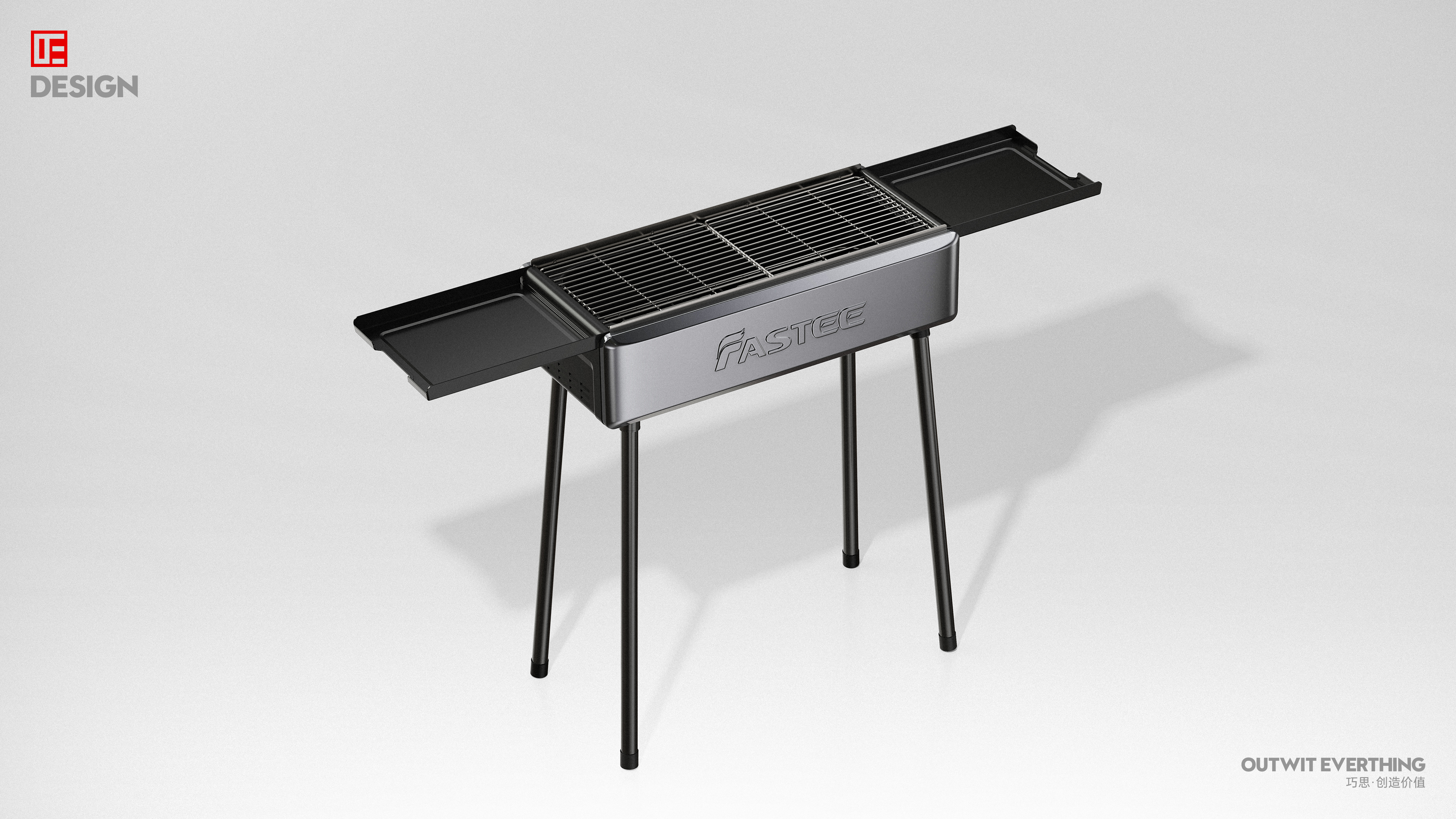 Outdoor Grill，Fasti，Macro wing design，Barbecue rack，outdoors，Product rendering，