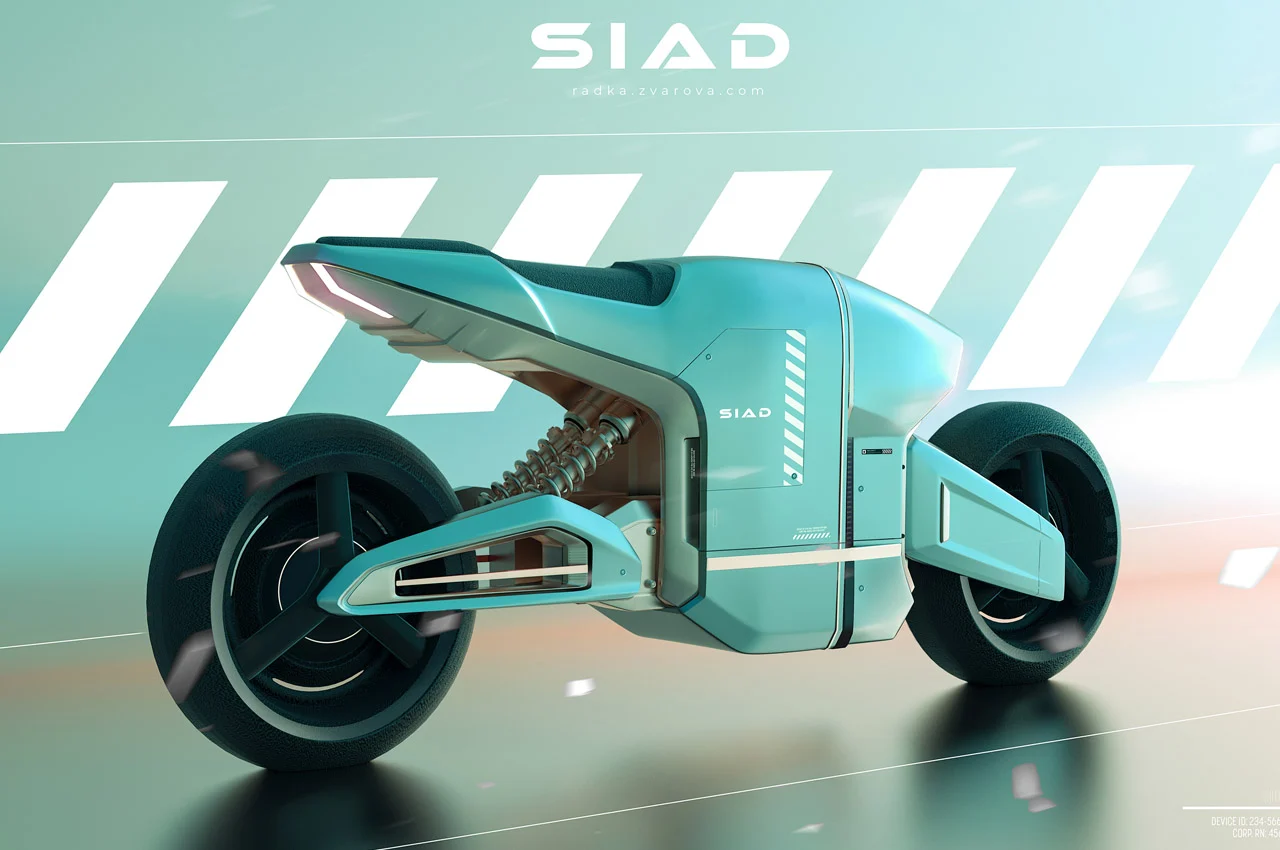 Cyberpunk，Electric bicycle，Metal body，future，