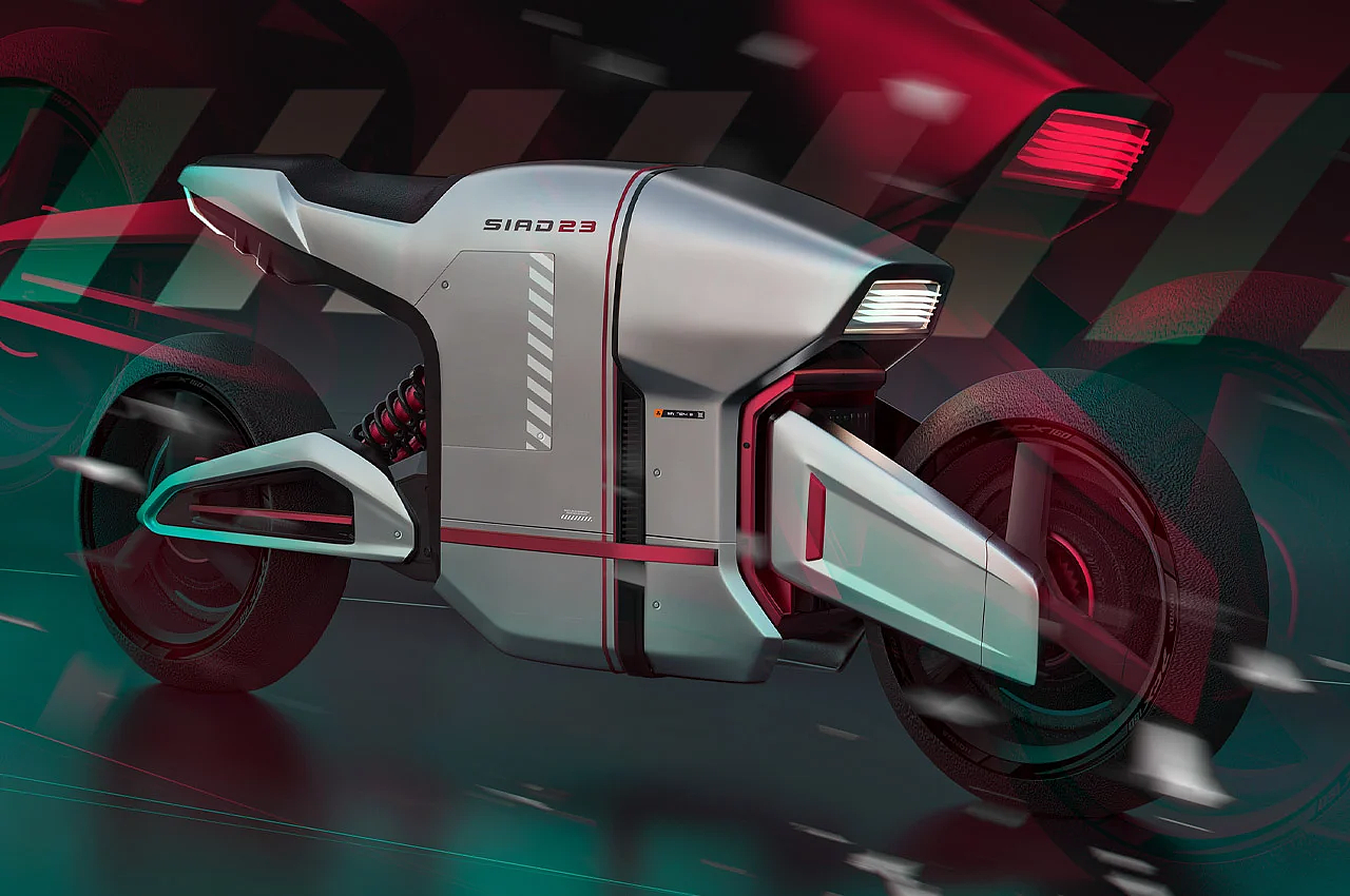 Cyberpunk，Electric bicycle，Metal body，future，