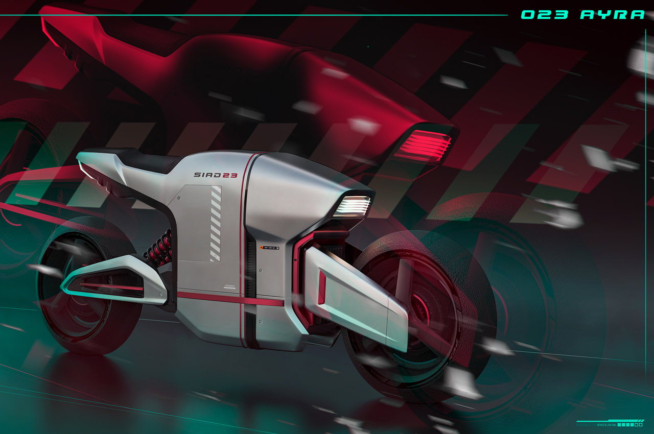 Cyberpunk，Electric bicycle，Metal body，future，