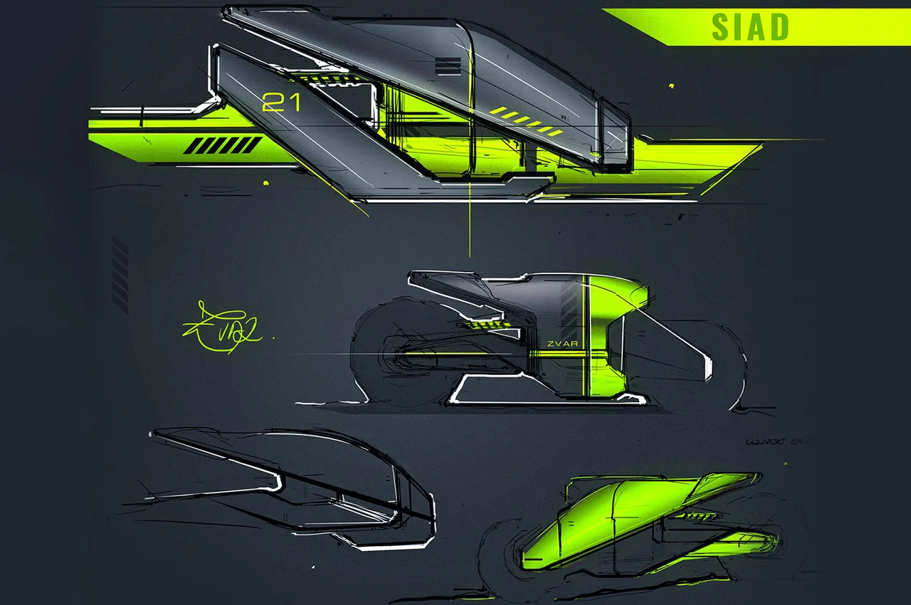 Cyberpunk，Electric bicycle，Metal body，future，