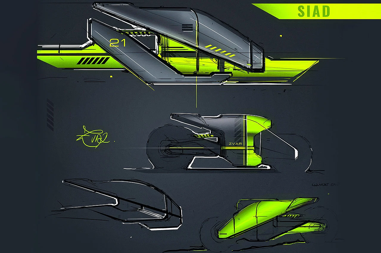 Cyberpunk，Electric bicycle，Metal body，future，