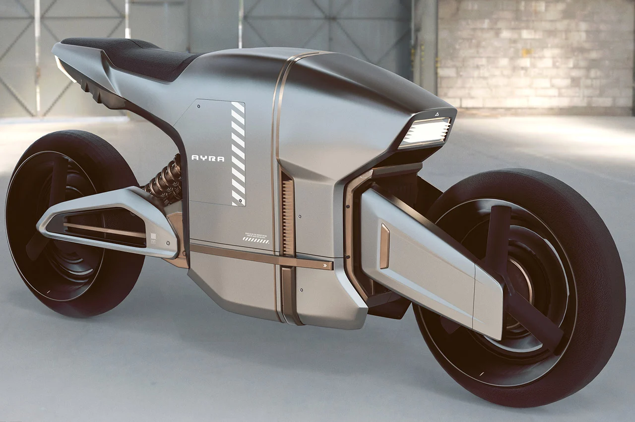 Cyberpunk，Electric bicycle，Metal body，future，