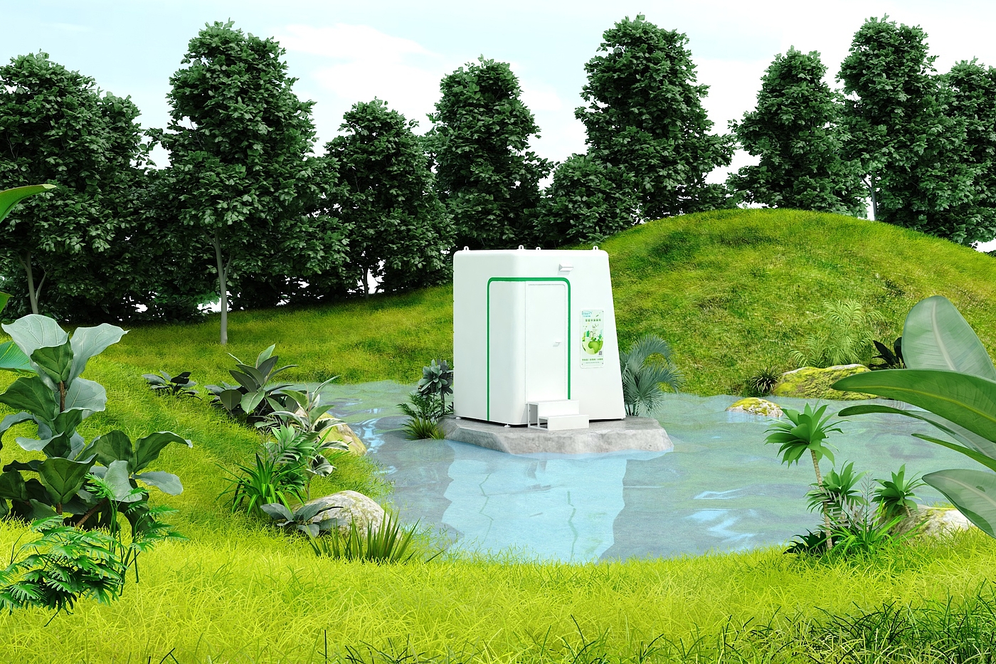 animation，Industrial animation，TOILET，microorganism，industrial equipment ，product，