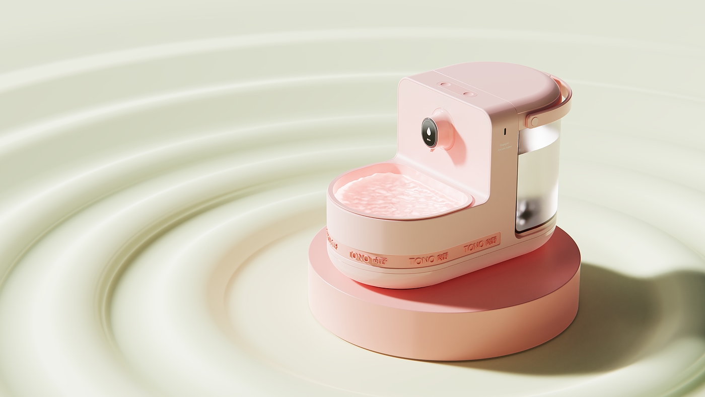 product design，sample reels，Render，Pet water dispenser，keyshot，
