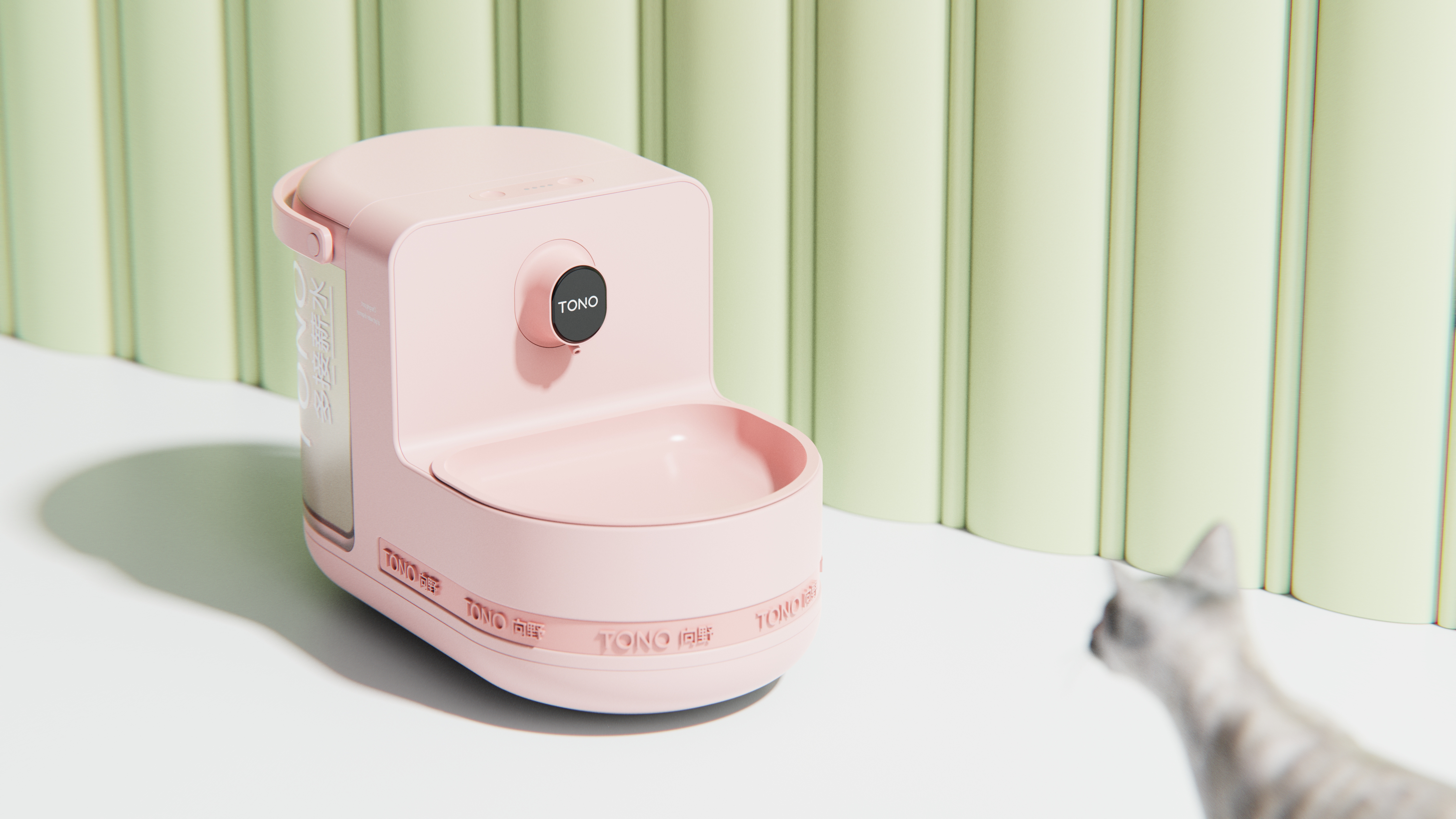 product design，sample reels，Render，Pet water dispenser，keyshot，