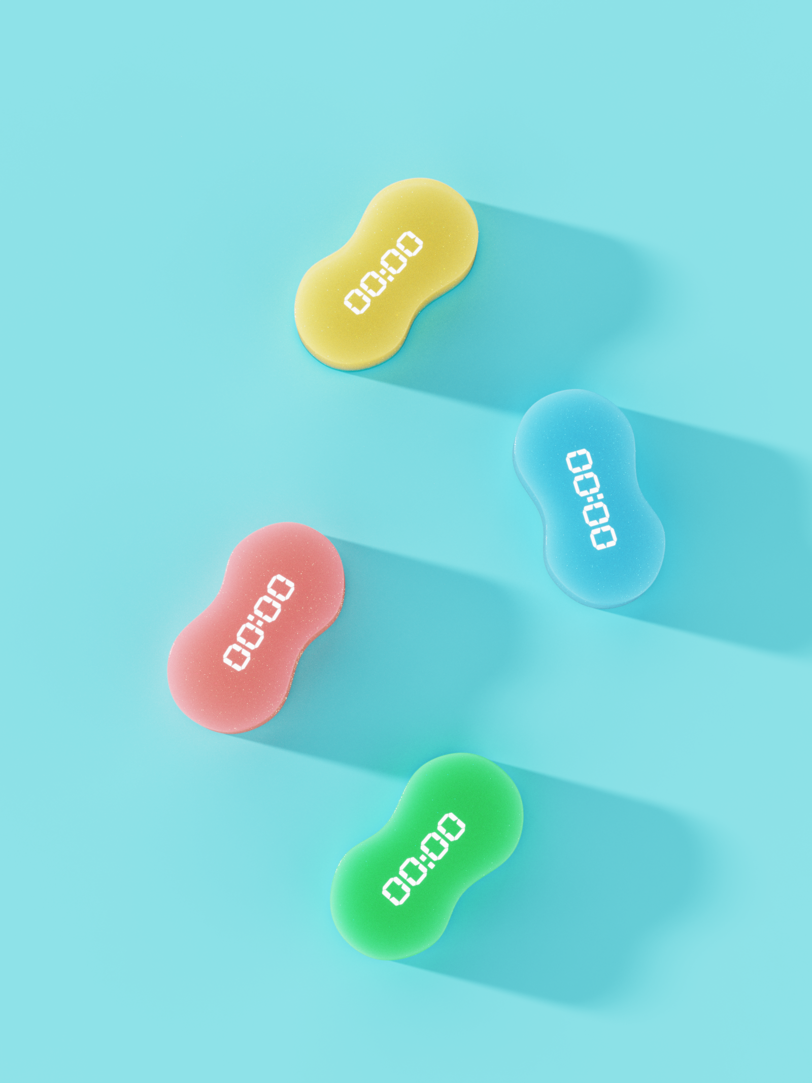 Unconscious design，Sponge，dopamine style，Clock，Unconscious design，Sponge，dopamine style，