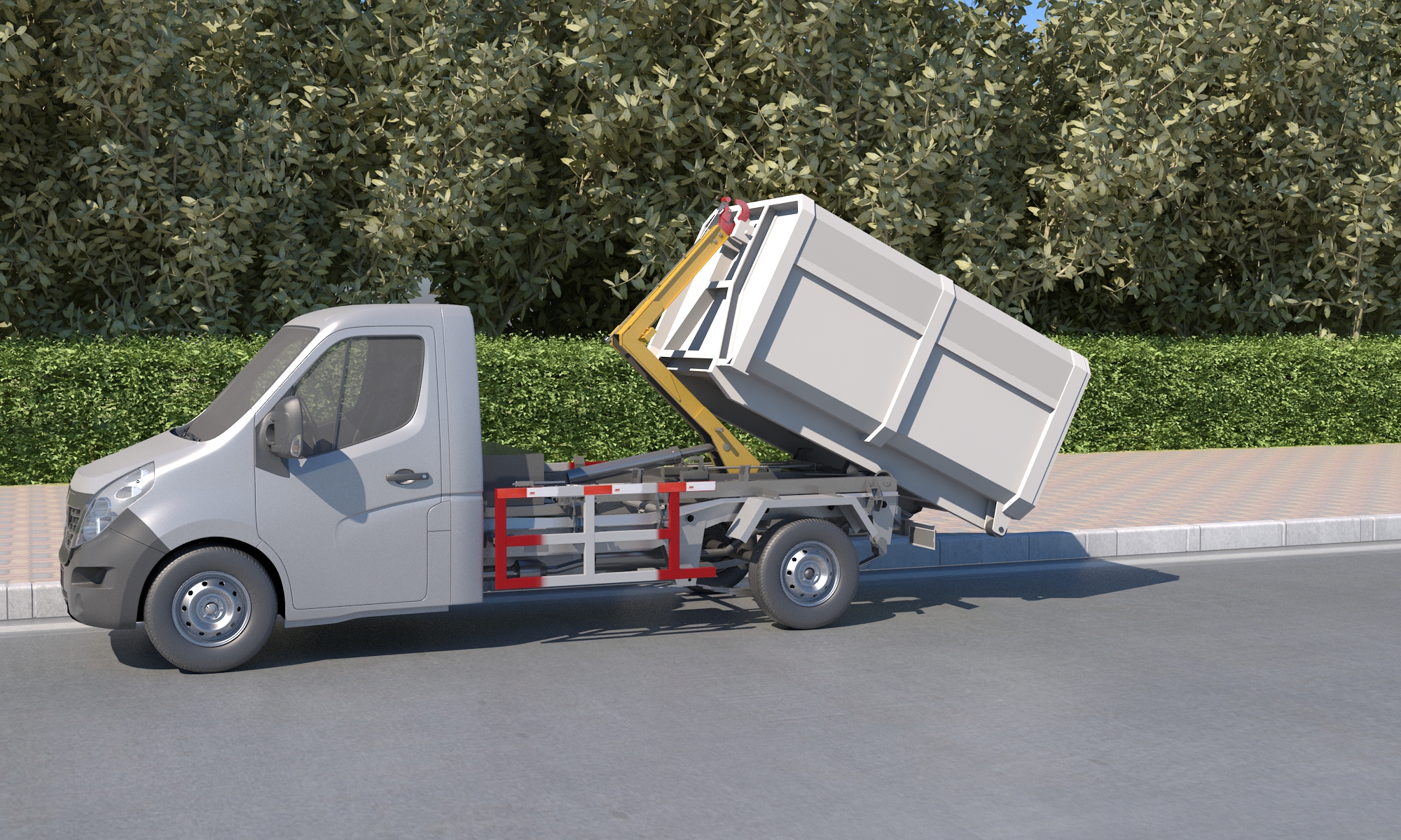 Garbage truck，Sanitation，equipment，environment protection，Cleaning car，Special vehicle，agricultural machinery，animation，