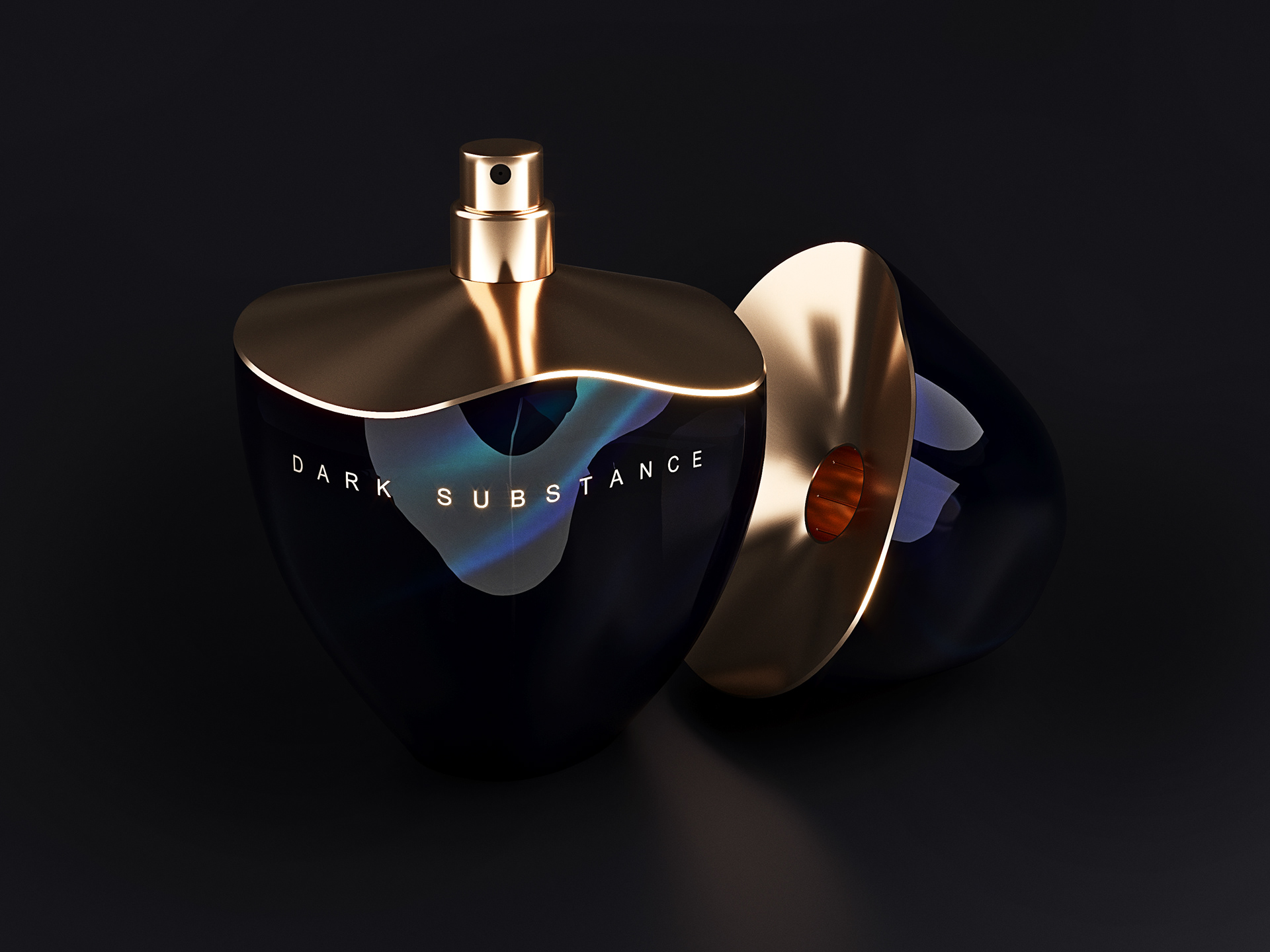 Perfume，packing design，mysterious，grace，