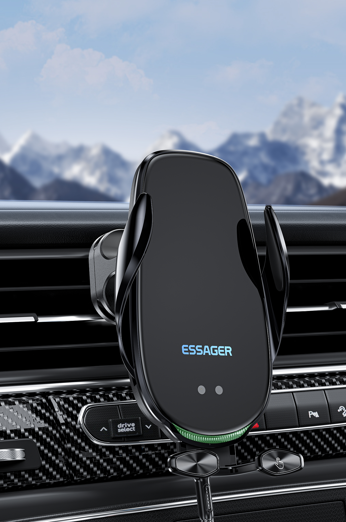 Magnetic suction wireless charging car phone holder，