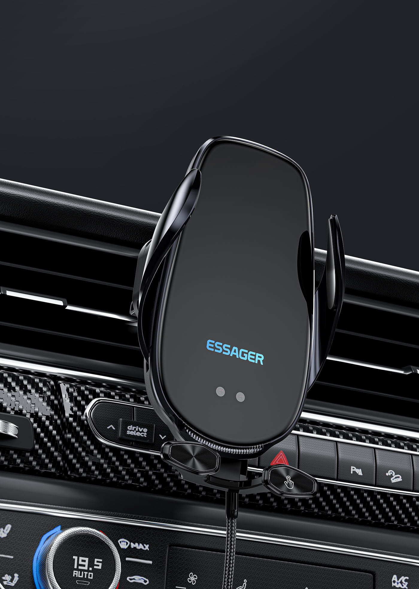 Magnetic suction wireless charging car phone holder，