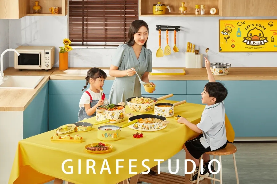 cookware，Soup pot，Cooking King，B.DUCK，Small yellow duck series，