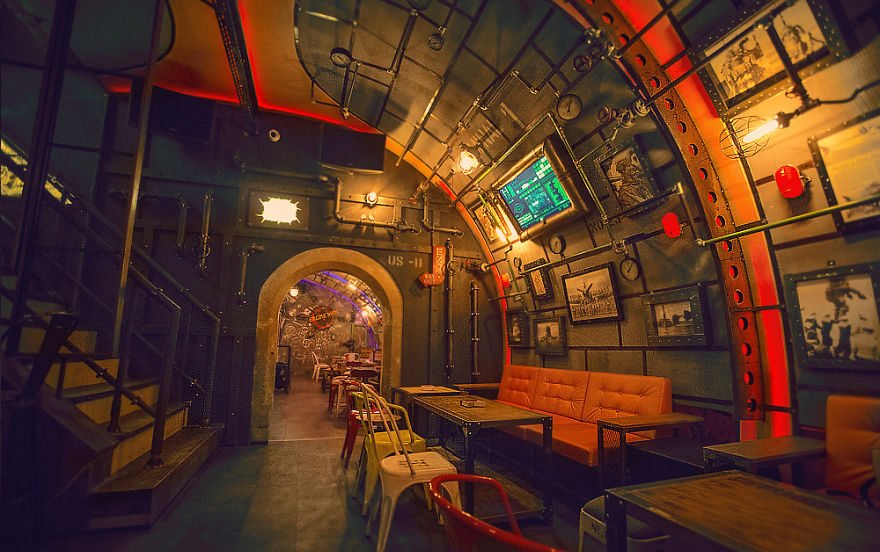 steam，Punk，bar，display，scene，renovation，