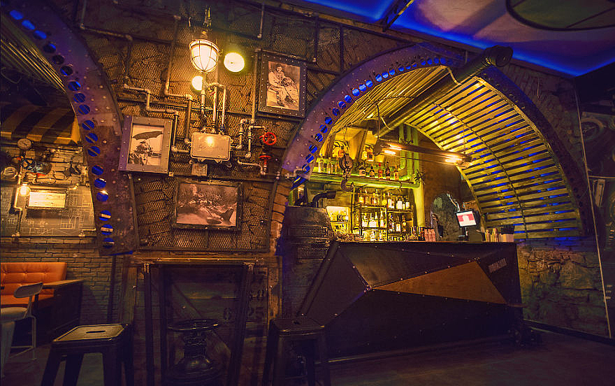 steam，Punk，bar，display，scene，renovation，