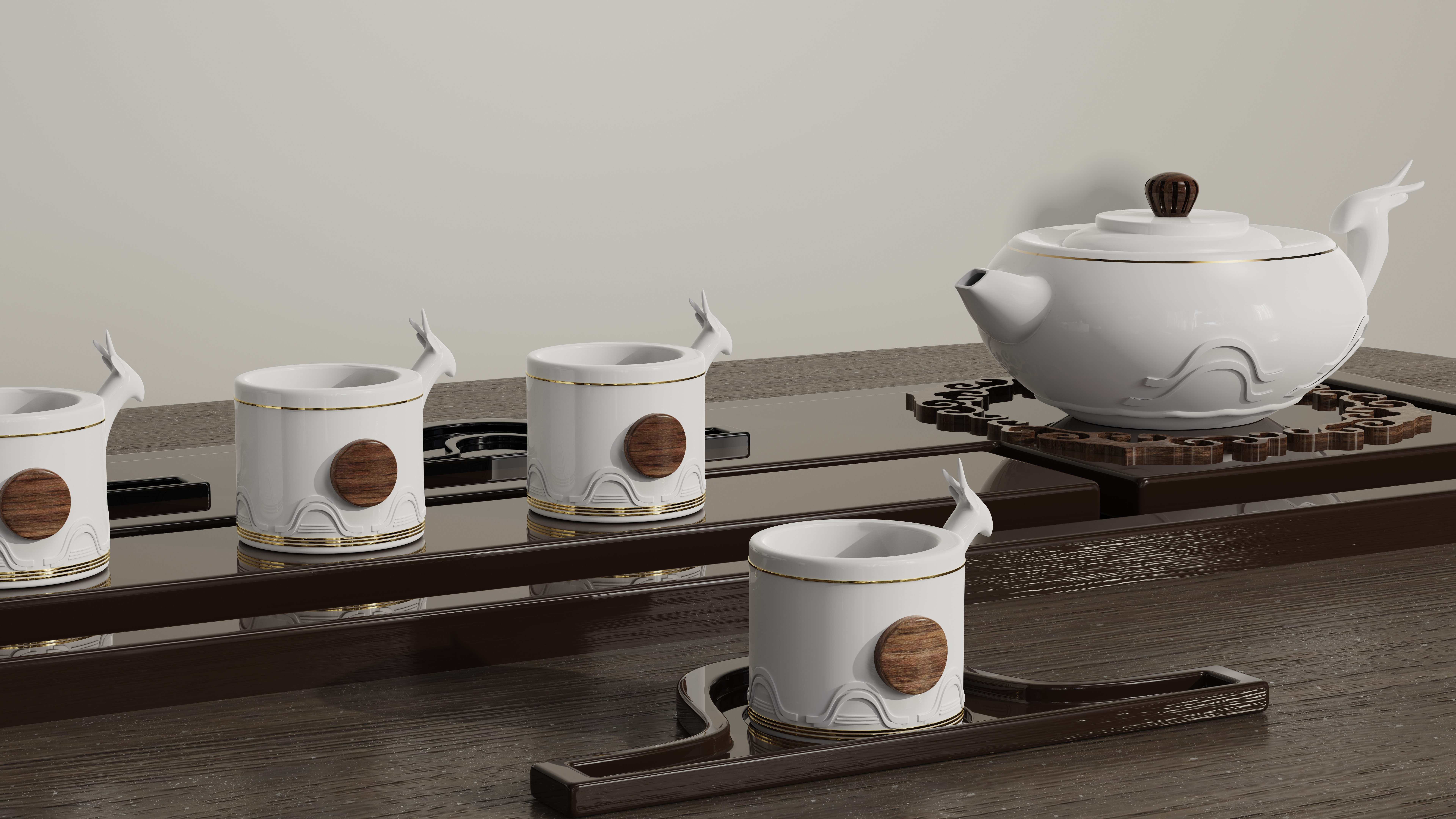 Lingnan Culture，tea set，Cultural creation，National style，traditional culture，