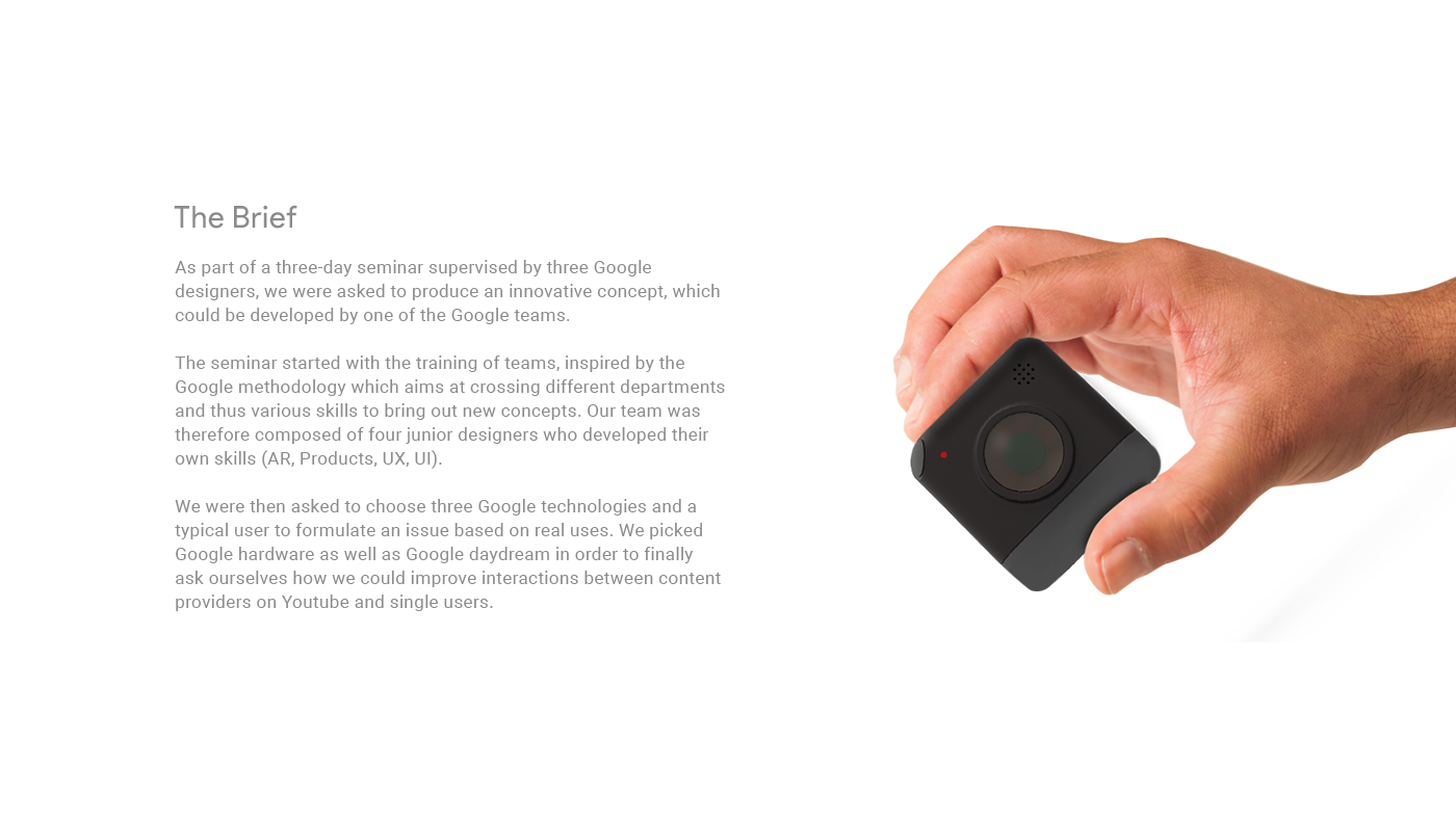 Google Capture，camera，Interaction design，product design，
