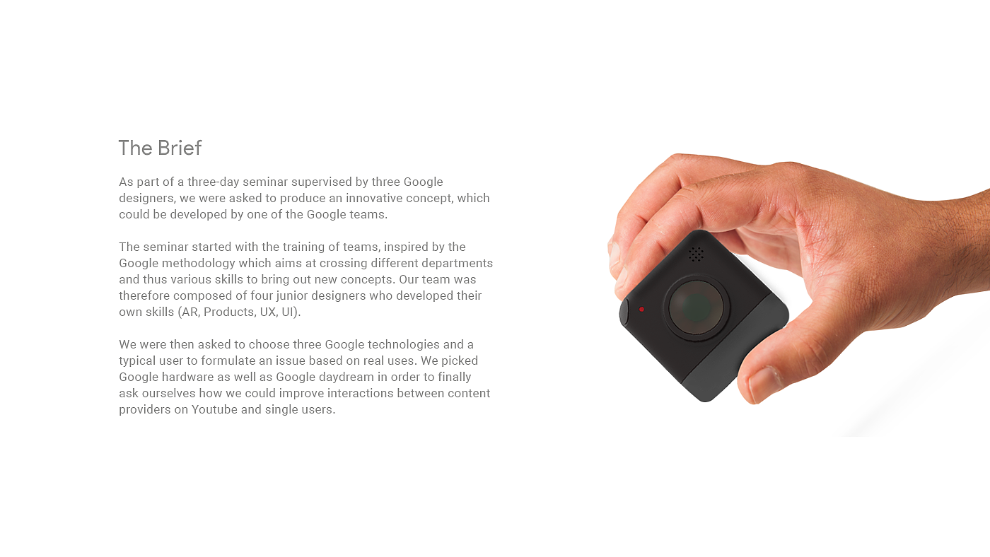 Google Capture，camera，Interaction design，product design，