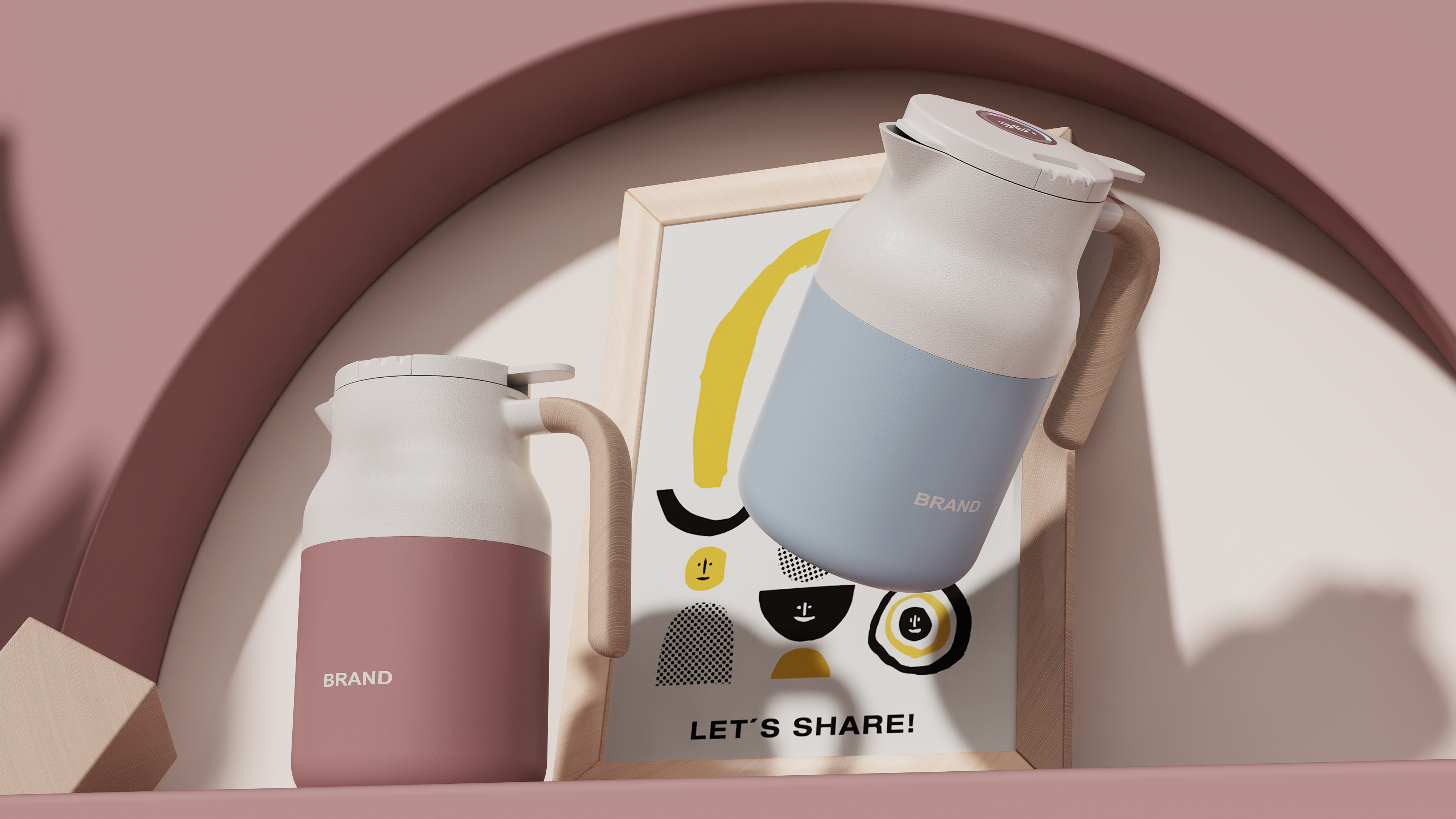 Coffee pot appearance scheme design，