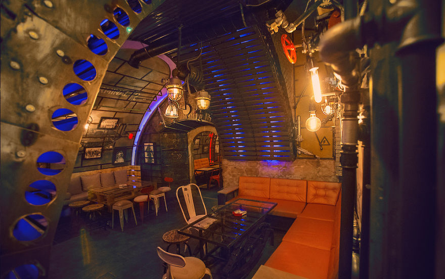 steam，Punk，bar，display，scene，renovation，