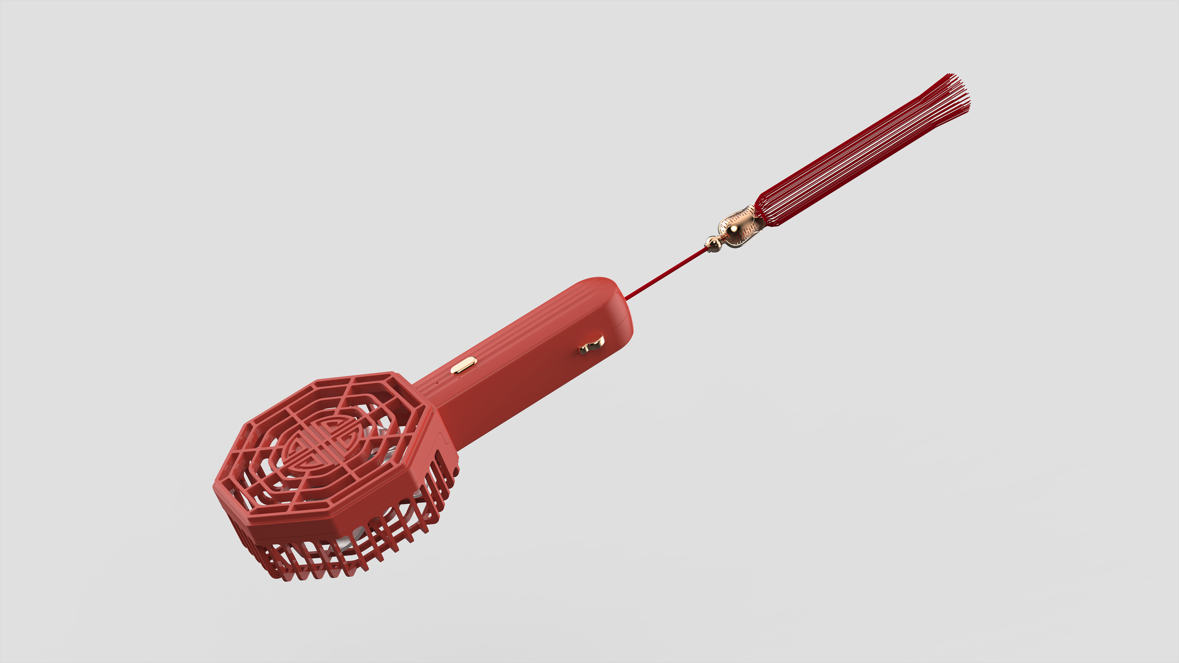 National tide，Fan，lamp，hold，Appearance design，