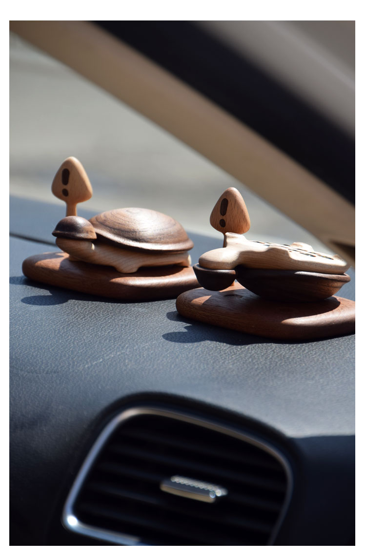 Original design，Log Handicraft，Cute turtle，Move the license plate，Hidden Number，