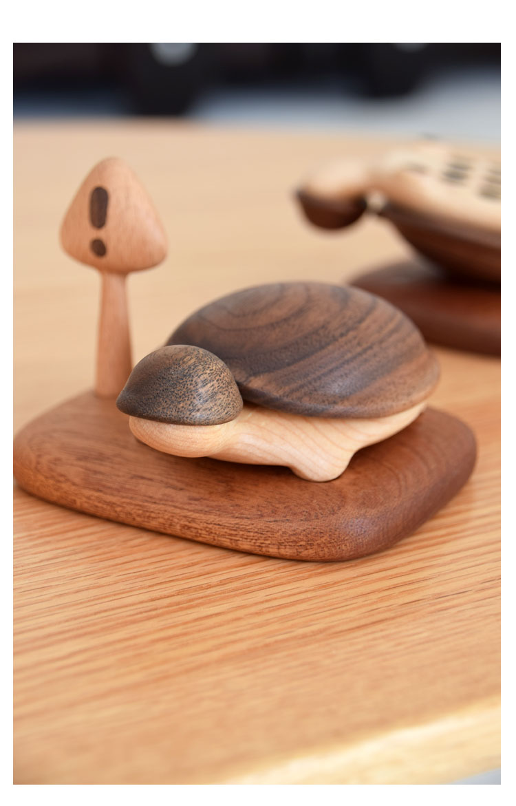 Original design，Log Handicraft，Cute turtle，Move the license plate，Hidden Number，