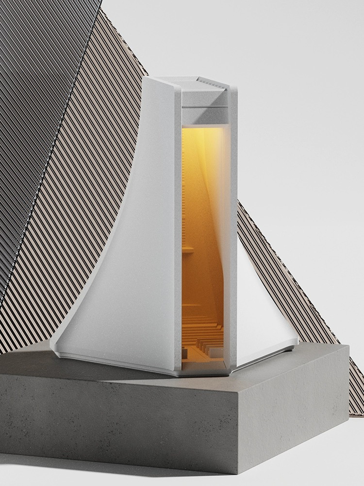 Cement night light，