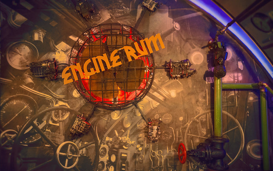 steam，Punk，bar，display，scene，renovation，