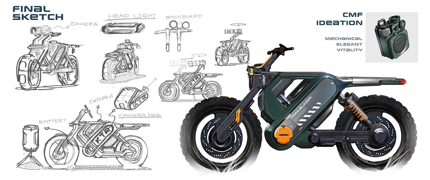 motorcycle，conceptual design，Off-road vehicle，
