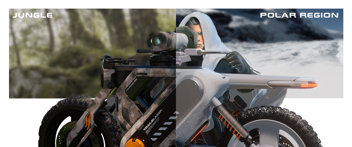 motorcycle，conceptual design，Off-road vehicle，