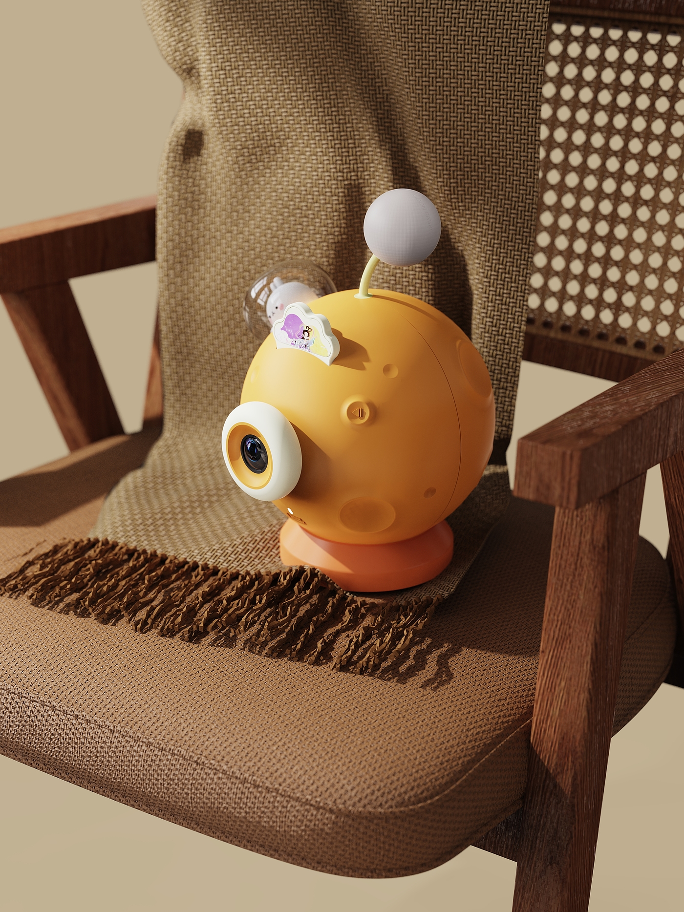 industrial design，Render，Story machine，Moon Rabbit，Moon，Night light，Children's products，lovely，