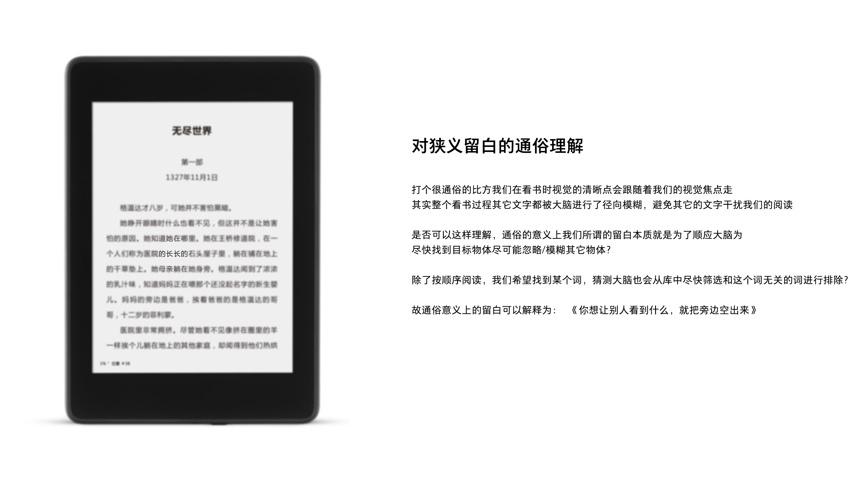 White space, white space in a broad sense, design white space，