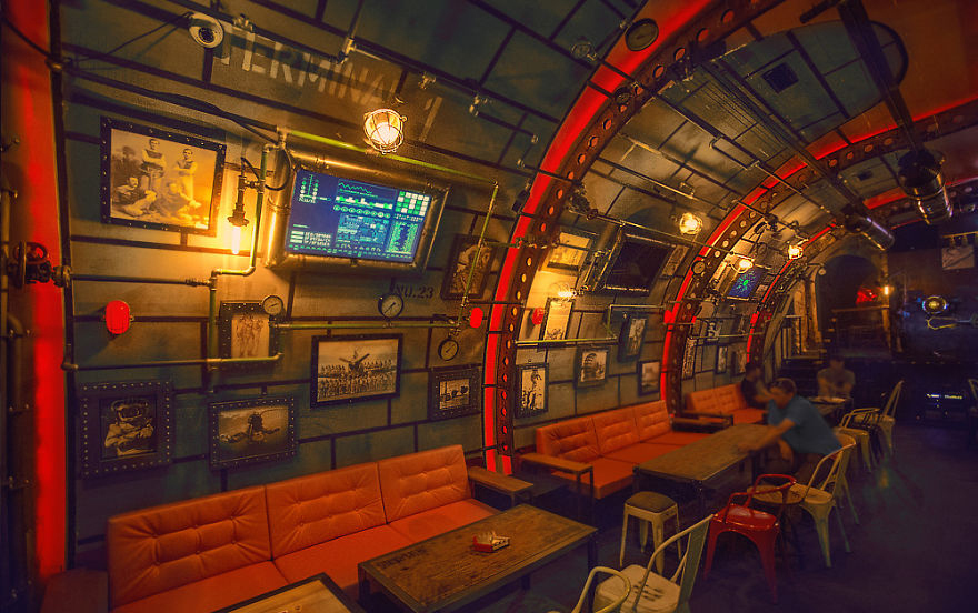steam，Punk，bar，display，scene，renovation，