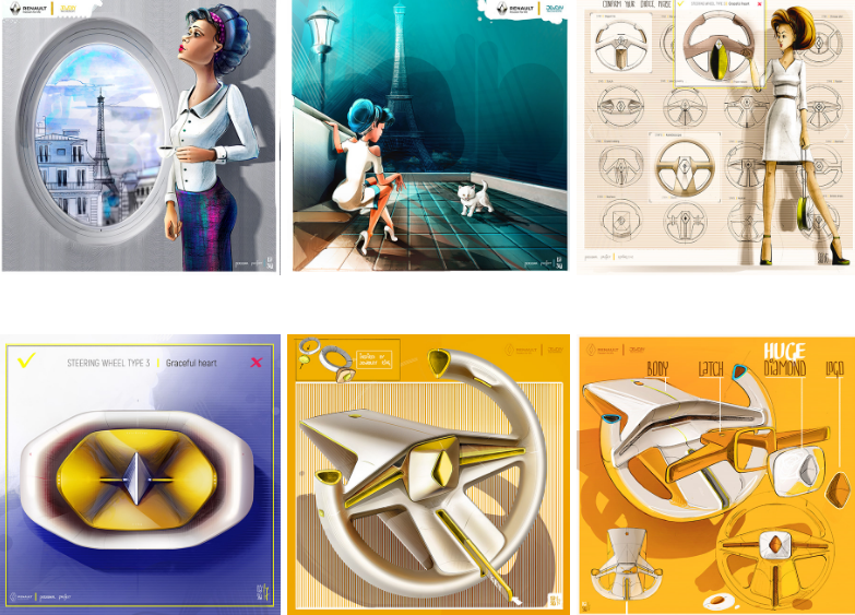 Hand drawn，Automotive interior，industrial design，product design，