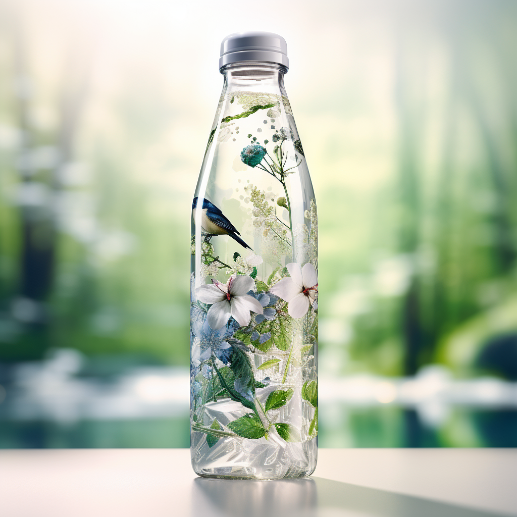 Mineral water packaging/drinking water packaging design/illustration packaging，
