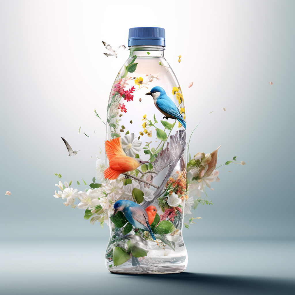 Mineral water packaging/drinking water packaging design/illustration packaging，