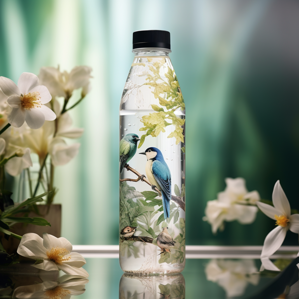 Mineral water packaging/drinking water packaging design/illustration packaging，