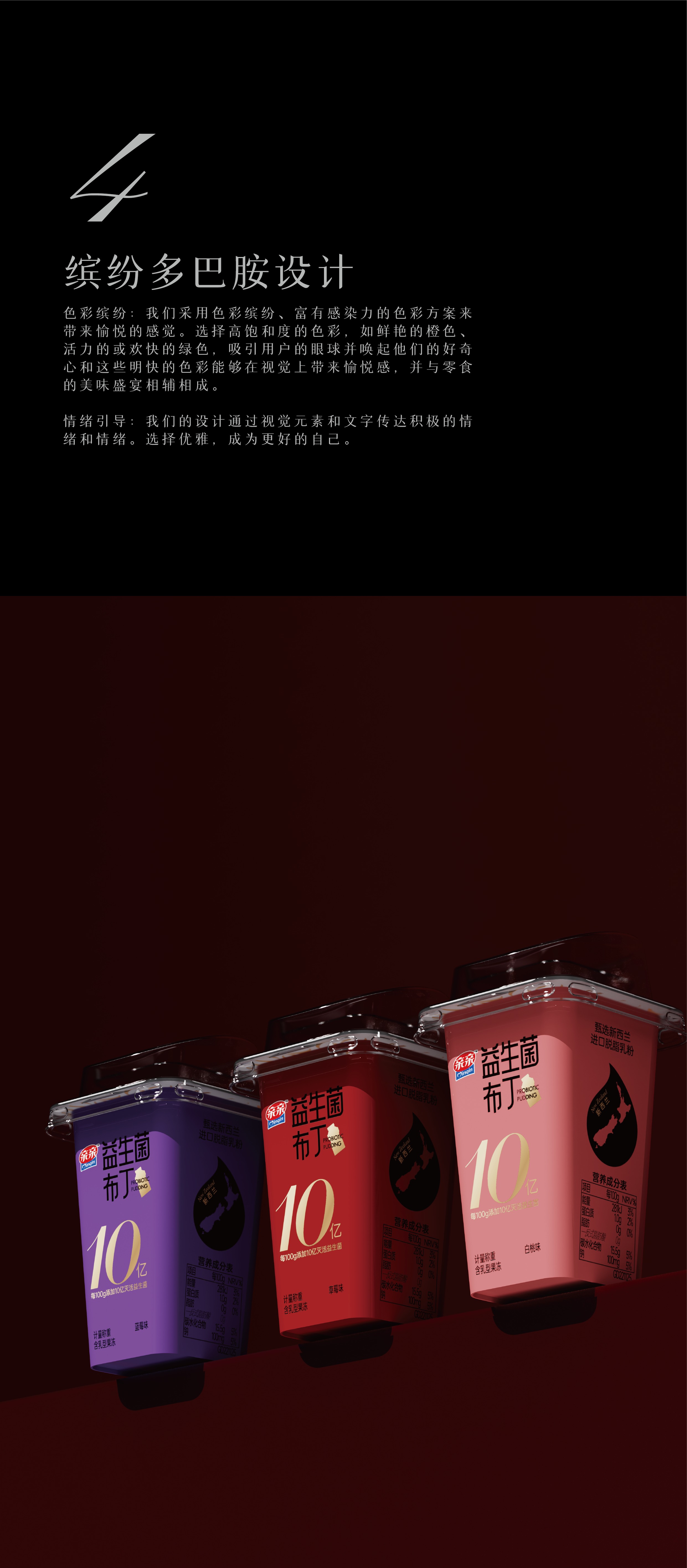 Snack packaging，Food packaging，packing design，Brand upgrade，Probiotics，Pudding，