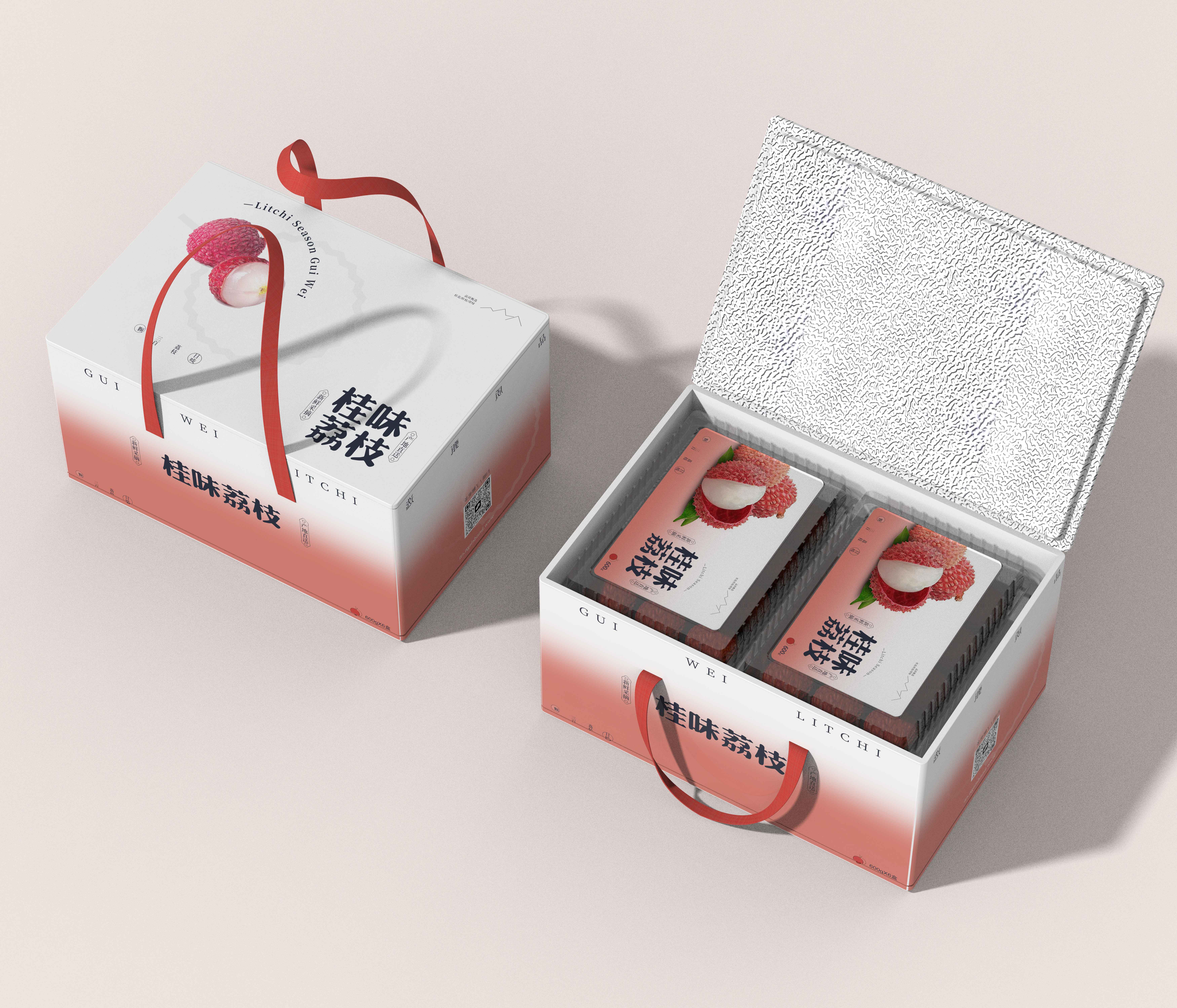 Litchi Packaging，Guiwei Litchi，Fruit packaging，seasonal fruit，Appearance design，Structural design，product design，Automobile design，