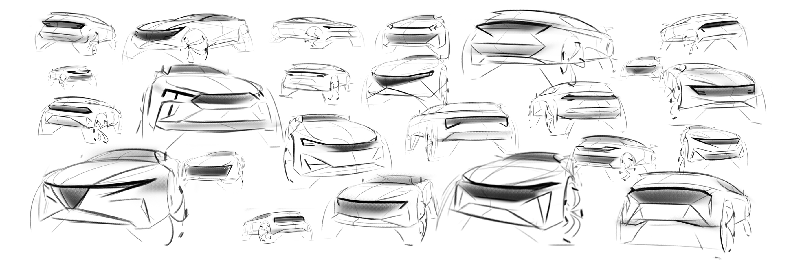 Automobile design，Sketch design，vehicle，