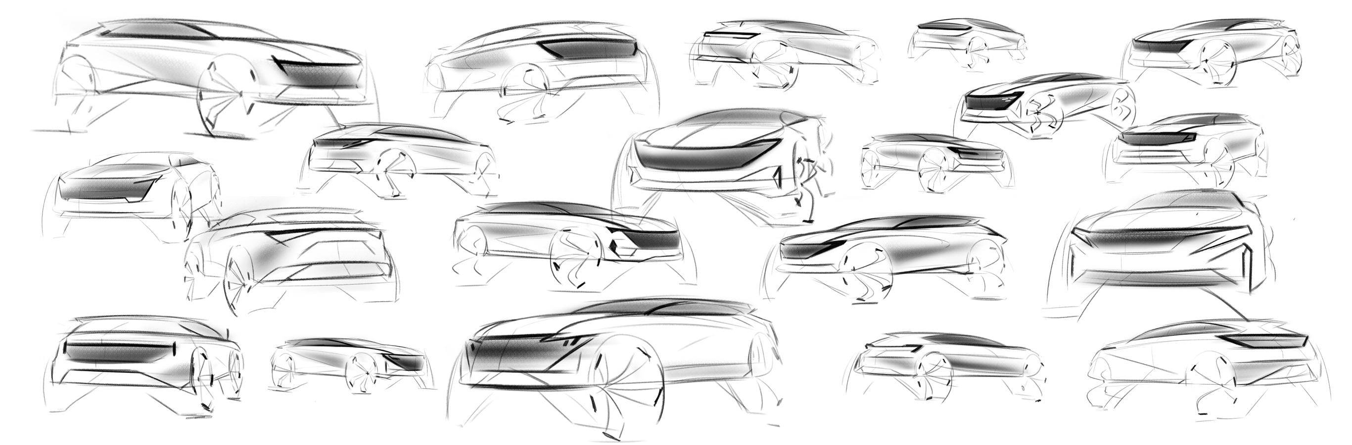 Automobile design，Sketch design，vehicle，
