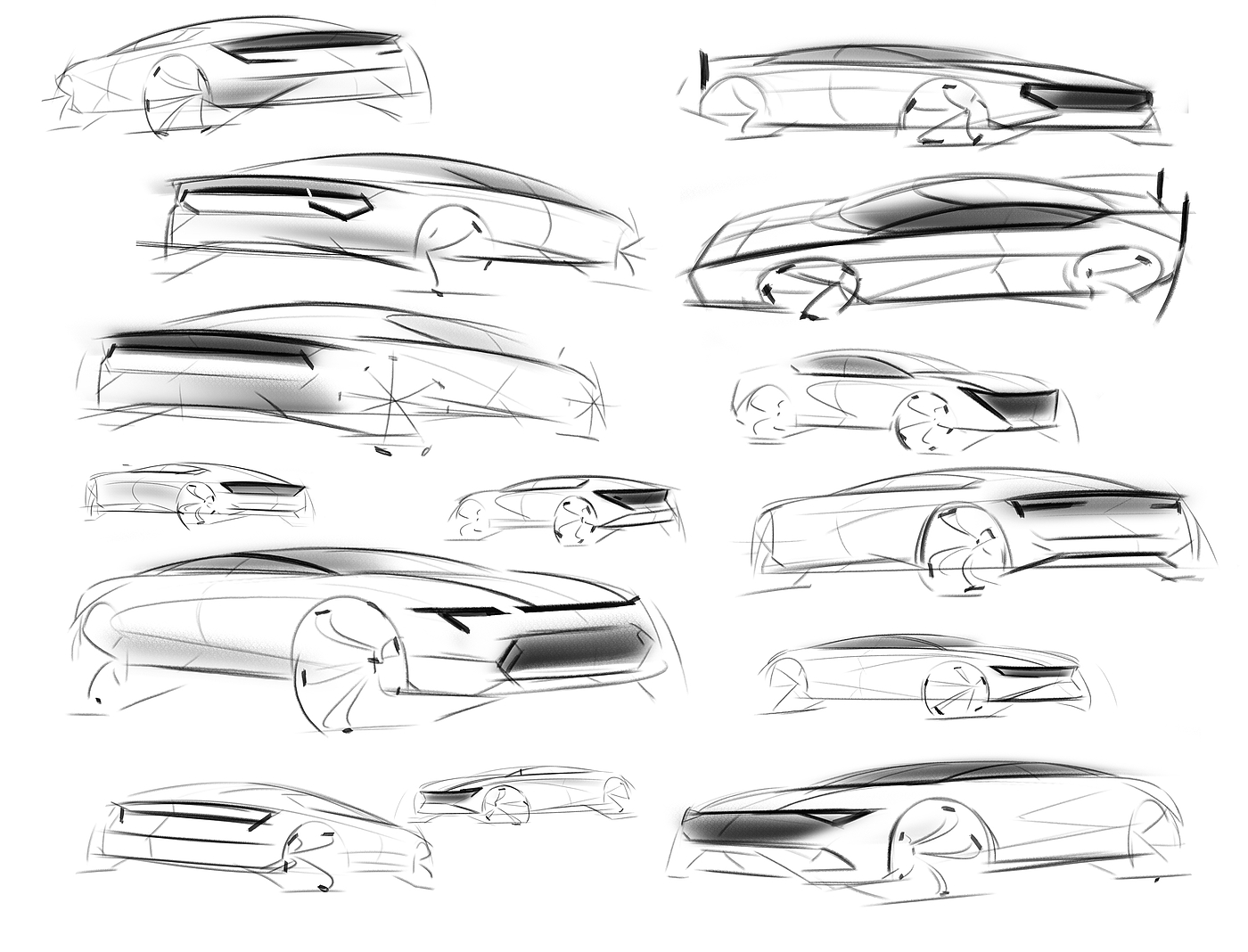 Automobile design，Sketch design，vehicle，