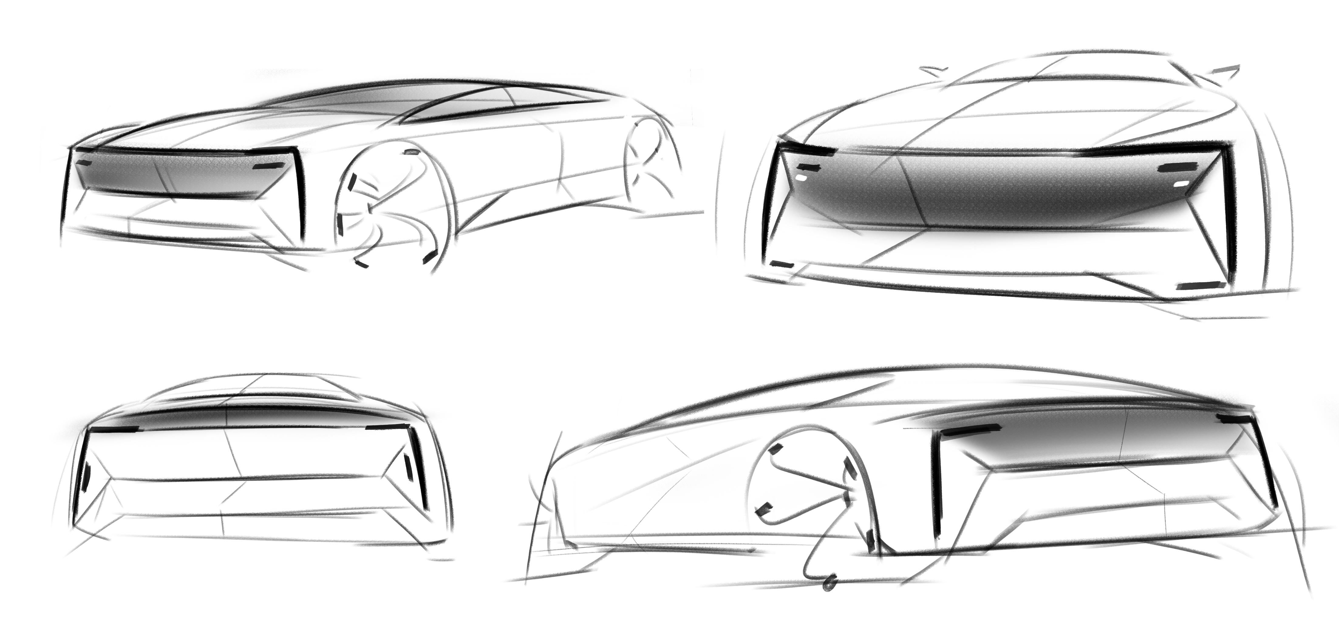 Automobile design，Sketch design，vehicle，